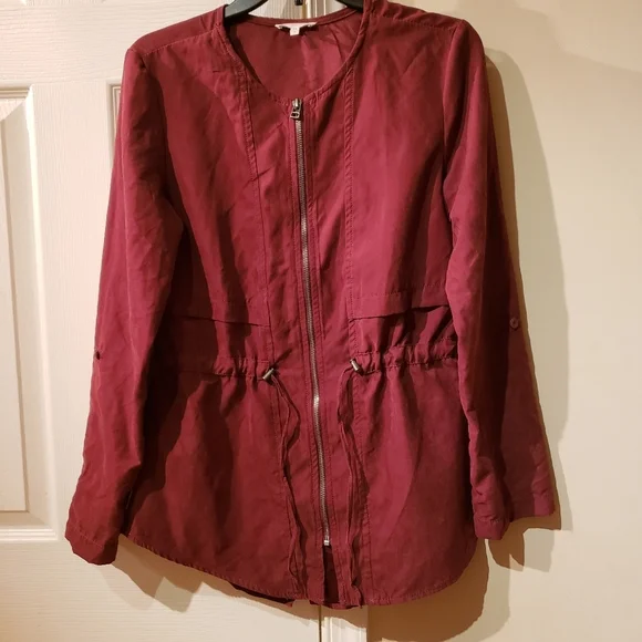 Maurices Round Neck Solid Drawcord Waist Jacket - Picture 1 of 9